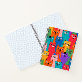 Farbiges Katzen Muster Notizblock (Innenseite)