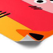 Farbiges Katzen Muster Poster (Ecke)