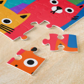 Farbiges Katzen Muster Puzzle (Seite)