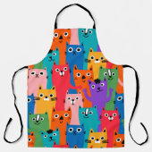 Farbiges Katzen-Muster Schürze (Vorderseite)