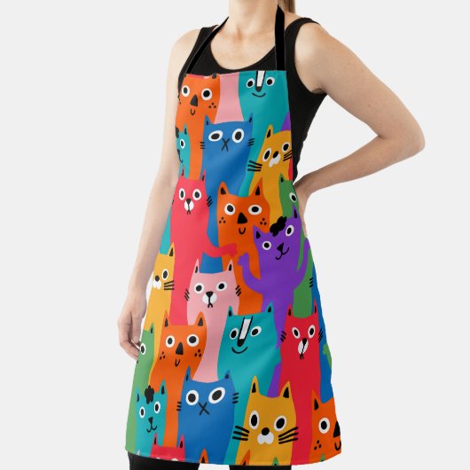 Farbiges Katzen-Muster Schürze (InSitu)