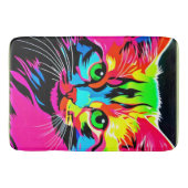 Farbiges Katzendesign Badematte (Vorderseite)