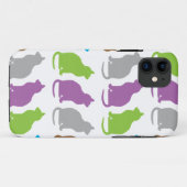Farbiges Katzenmuster Case-Mate iPhone Hülle (Rückseite (Horizontal))