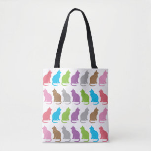 Farbiges Katzenmuster Tasche