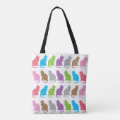 Farbiges Katzenmuster Tasche (Rückseite)