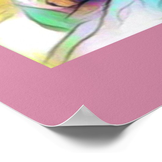 Farbiges Katzenposter Poster (Ecke)