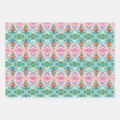 Farbiges Kids Wrapping Paper Set 3 Geschenkpapier Set (Vorderseite 2)