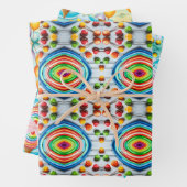 Farbiges Kids Wrapping Paper Set 3 Geschenkpapier Set (Beispiel)