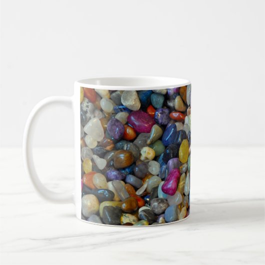 Farbiges Kies-Muster Kaffeetasse (Links)