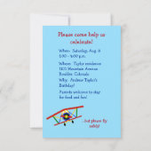 Farbiges Kindergeburtstag-Party Einladung (Rückseite)