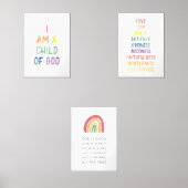 Farbiges Kinderzimmer Bibel Versart Print Set 3 (Vorderseite)