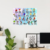 Farbiges Klassenzimmer ABC Alphabet Poster (Heimbüro)