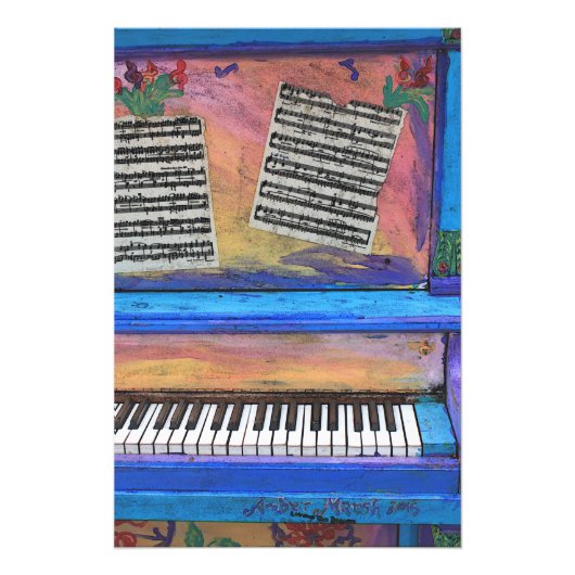 Farbiges Klavier Fotodruck (Vorne)