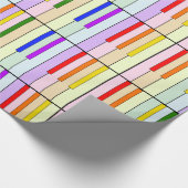 Farbiges Klavierwackelpapier Geschenkpapier (Ecke)