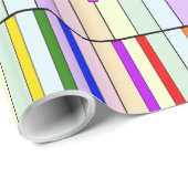 Farbiges Klavierwackelpapier Geschenkpapier (Rolleneckpunkt)