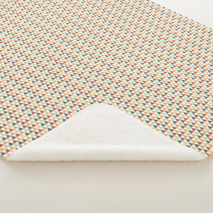 Farbiges kleines Dreiecks-Fall-Geometrisches Muste Sherpadecke