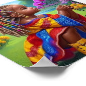 Farbiges kleines Girl-Wall-Poster Poster (Ecke)