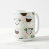 Farbiges Kokosmuster Kaffeetasse (VorderseiteRechts)