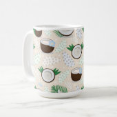 Farbiges Kokosmuster Kaffeetasse (Vorderseite Links)