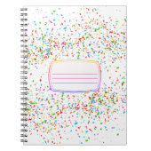 Farbiges Konfetti-Compositbook Notizblock (Vorderseite)