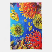 Farbiges Korallenriff-Design Geschirrtuch (Vertikal)