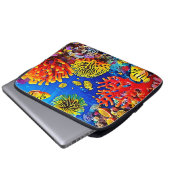 Farbiges Korallenriff-Design Laptopschutzhülle (Vorne Knopf)