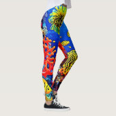 Farbiges Korallenriff-Design Leggings (Rechts)