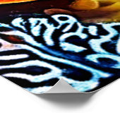 Farbiges Korallenriff-Design Poster (Ecke)