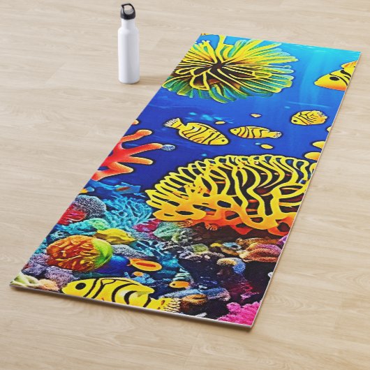 Farbiges Korallenriff-Design Yogamatte (Beispiel)