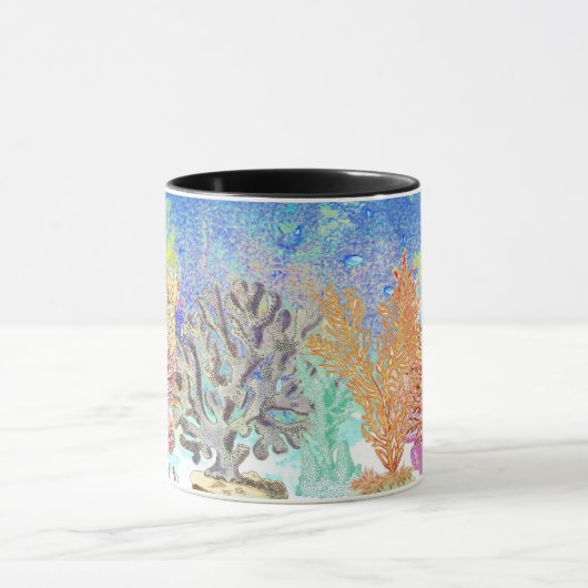 Farbiges Korallenriff in Ocean Rocks Tasse für Vat (Zentrum)