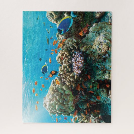 Farbiges Korallenriff mit tropischen Fischen Puzzle (Vertikal)