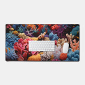 Farbiges Korallenriff Schreibtischunterlage (Tastatur & Maus)