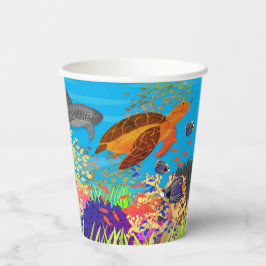 Farbiges Korallenriff von Ningaloo Pappbecher