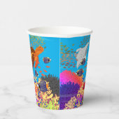 Farbiges Korallenriff von Ningaloo Pappbecher (Rechts)