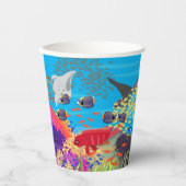 Farbiges Korallenriff von Ningaloo Pappbecher (Vorderseite)