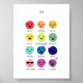 Farbiges koreanisches Gefühl-Poster Poster (Vorne)
