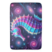 Farbiges kosmisches Seepferd Badematte (Vorderseite Vertikal)