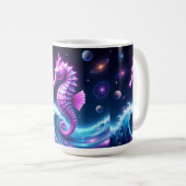 Farbiges kosmisches Seepferd Kaffeetasse (VorderseiteRechts)