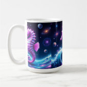 Farbiges kosmisches Seepferd Kaffeetasse (Links)