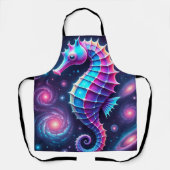 Farbiges kosmisches Seepferd Schürze (Vorderseite)