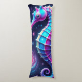 Farbiges kosmisches Seepferd Seitenschläferkissen (Vorderseite Vertikal)