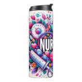 Farbiges Krankenleben Thermosbecher (Nach links gedreht)