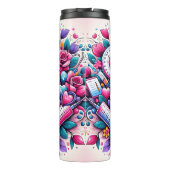 Farbiges Krankenleben Thermosbecher (Rückseite)