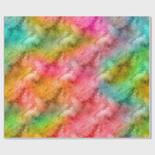 Farbiges Kristallglas-Muster Geschenkpapier (Flach)