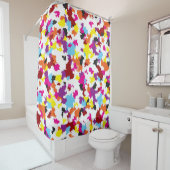 Farbiges kristallines, unregelmäßiges Abstraktes M Duschvorhang (Beispiel)