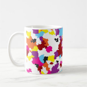 Farbiges kristallines, unregelmäßiges Abstraktes M Kaffeetasse