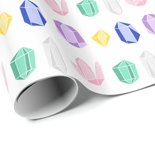 Farbiges Kristallmuster Geschenkpapier (Rolleneckpunkt)