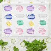 Farbiges Kristallmuster Handtuch (Gefaltet)