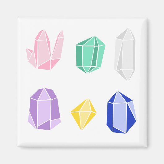 Farbiges Kristallmuster Magnet (Vorne)