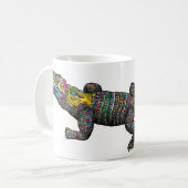 Farbiges Krokodil Kaffeetasse (Vorderseite Links)